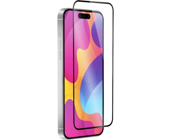 Fusion 5D glass aizsargstikls pilnam ekrānam Apple iPhone 15 Plus melns