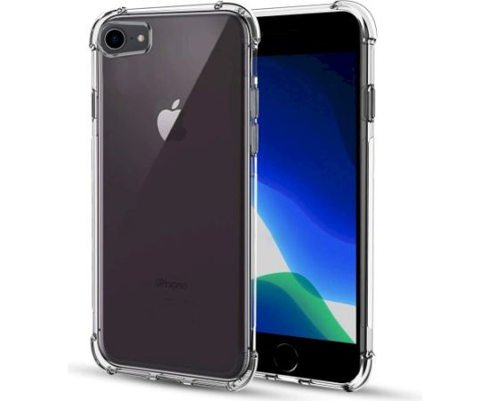 Fusion Anti Shock 0.5 mm Silikona Aizsargapvalks Priekš Apple iPhone 7 | 8 | SE 2020 Caurspīdīgs