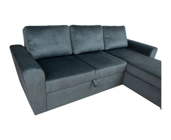 Corner sofa bed INGMAR green velvet