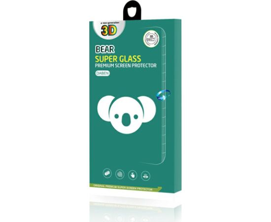 Fusion Accessories Reals Bear Super Hard glass aizsargstikls pilnam ekrānam Samsung A546 Galaxy A54 5G melns