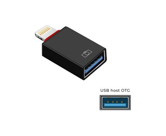 Goodbuy adapteris OTG USB -> lightning melns