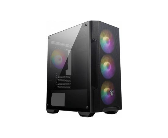 MSI MAG FORGE M100A computer case Micro Tower Black, Transparent