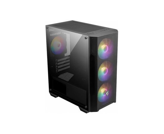 MSI MAG FORGE M100A computer case Micro Tower Black, Transparent