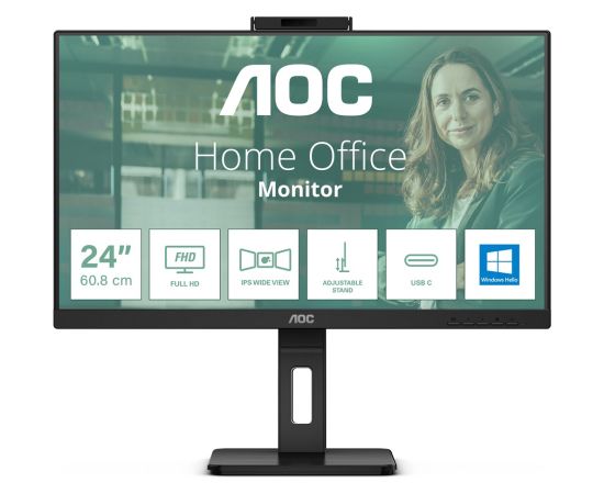 AOC 24P3CW computer monitor 60.5 cm (23.8") 1920x1080 pixels Full HD LED Black