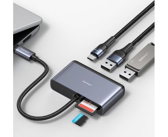 Usams 5in1 USB 2.0 / USB 3.0 / USB-C / TF / SD / USB hub