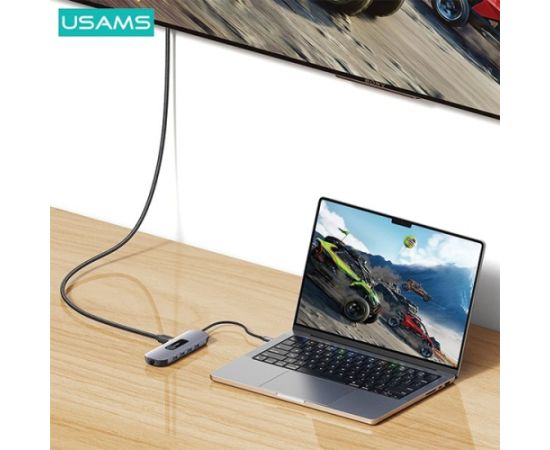 Usams 10in1 Адаптер 3x USB 3.0 / TF / SD / USB-C / HDMI / RJ45 / VGA PD100W / Hub