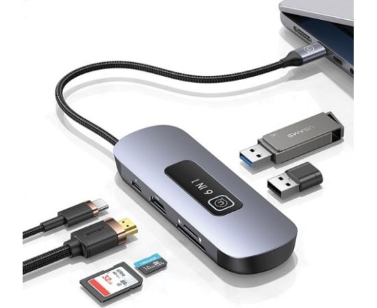 Usams 6in1 2x USB 3.0 / TF / SD / USB-C / HDMI PD100W / Hubs