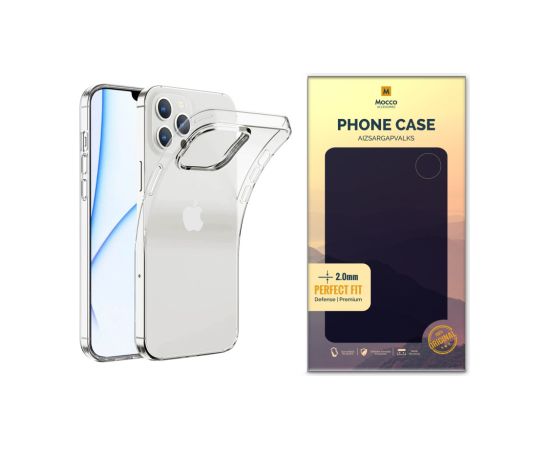 Mocco Original Clear Case 2mm Aizmugurējais Silikona Apvalks Priekš Apple iPhone 14 Pro Caurspīdīgs