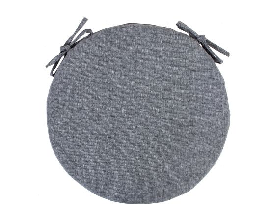 Подушка на стул SIMPLE GREY D38x2,5cm, серый, 100%полиэстер, ткань 757