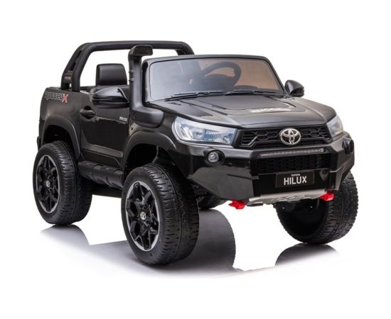 Lean Cars Toyota Hilux Black Painted Divvietīgais elektromobilis bērniem