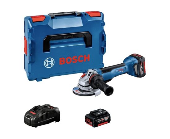 Leņķa slīpmašīna Bosch GWS 18V-10 P Professional; 18 V; 2x5,0 Ah akum.