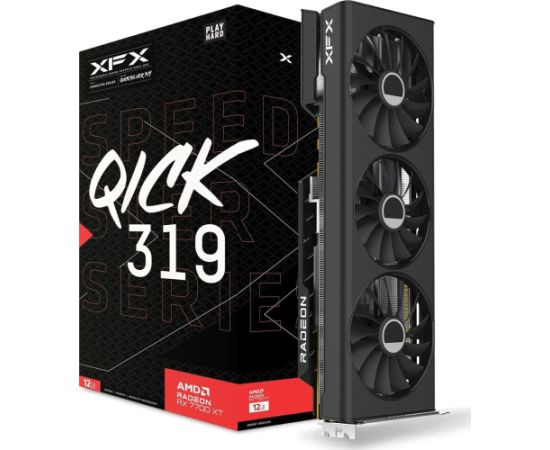 XFX RX 7700XT QICK319 Black GAMING 12GB DDR6 3xDP/HDMI 192bi retail