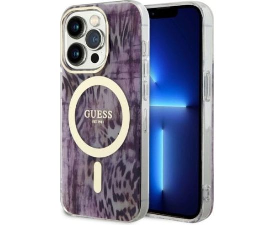 Guess GUHMP14XHLEOPWP Aizmugurējais Apvalks Priekš Apple iPhone 14 Pro Max