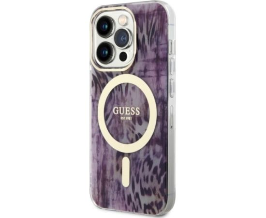 Guess GUHMP14XHLEOPWP Aizmugurējais Apvalks Priekš Apple iPhone 14 Pro Max