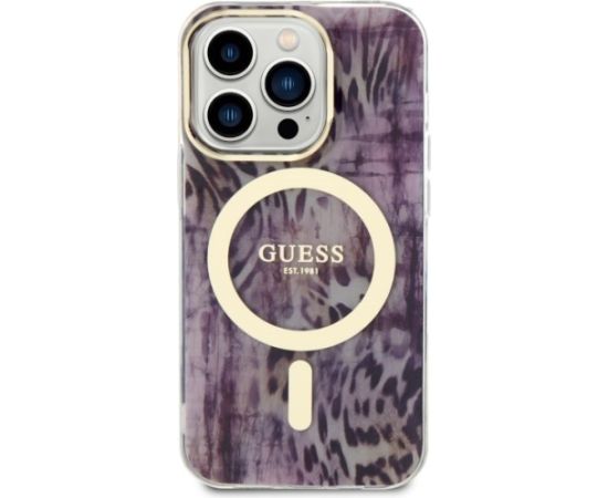 Guess GUHMP14XHLEOPWP Aizmugurējais Apvalks Priekš Apple iPhone 14 Pro Max