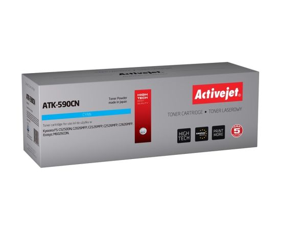 Activejet Toner ATK-590CN (replacement for Kyocera TK-590C; Supreme; 5000 pages; cyan)