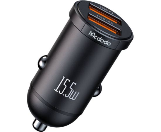 Mcdodo CC-2950 car charger, 2x USB, 15.5W (black)