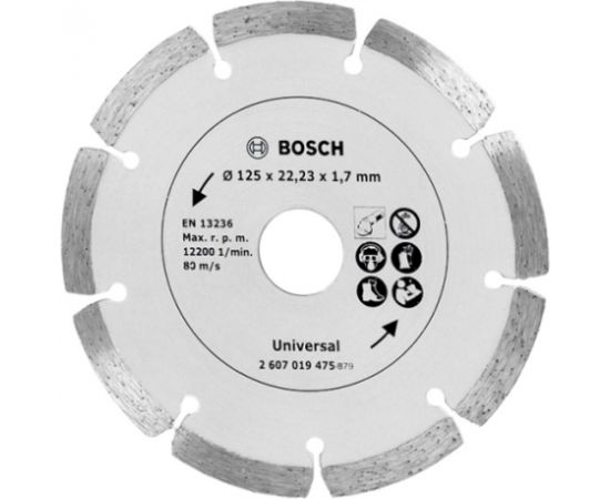 Dimanta griešanas disks Bosch BEST FOR UNIVERSAL; 125 mm