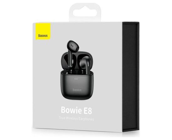 Baseus Earphone Bluetooth Bowie E8 BT 5.0, ENC, TWS, Black EU (NGTW050201) Bluetooth гарнитура
