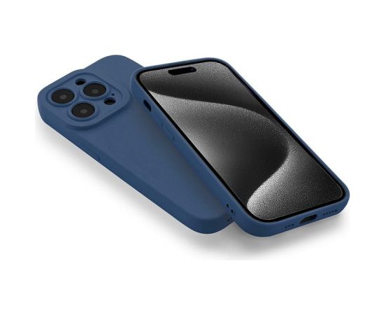 Fusion Softy izturīgs silikona aizsargapvalks Apple iPhone 15 Plus zils