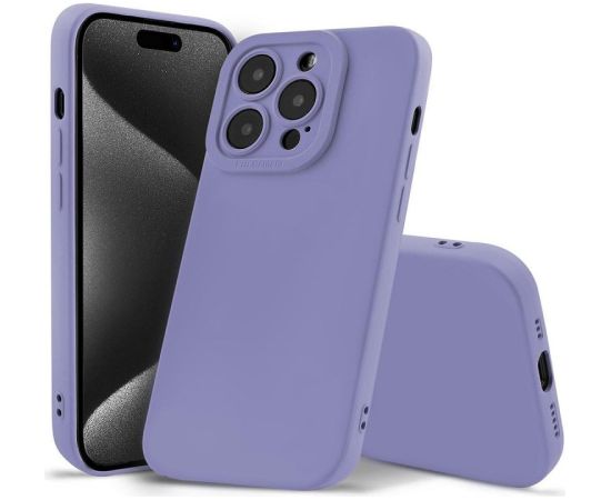 Fusion Softy izturīgs silikona aizsargapvalks Apple iPhone 15 Pro violets