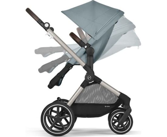 CYBEX EOS Lux kombinētie rati, Sky Blue, Taupe rāmis