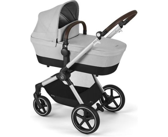 CYBEX EOS Lux kombinētie rati, Lava Grey, sudraba rāmis