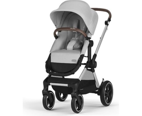 CYBEX EOS Lux kombinētie rati, Lava Grey, sudraba rāmis