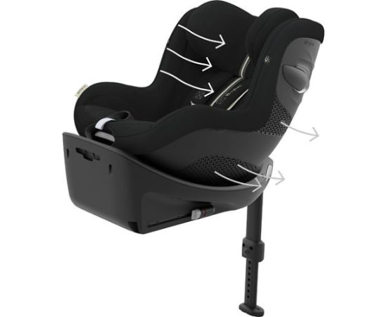 CYBEX Sirona G i-Size Plus autokrēsliņš, 61 - 105 cm, Moon Black
