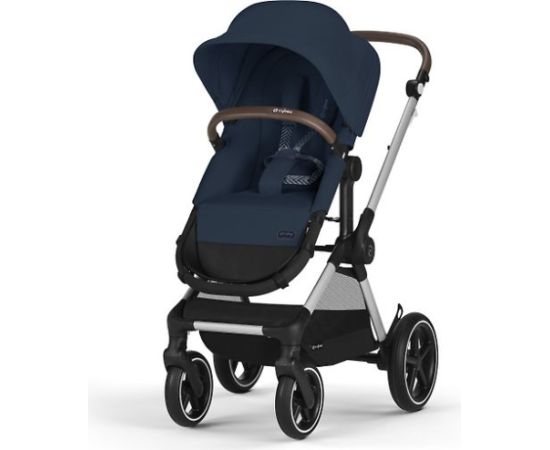 CYBEX EOS Lux kombinētie rati, Ocean Blue, sudraba rāmis Bērnu rati