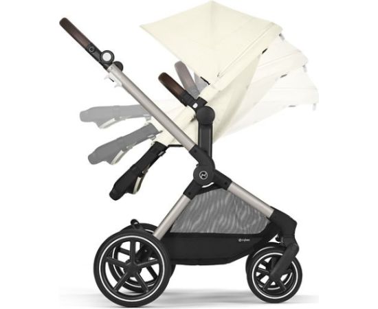 CYBEX EOS Lux kombinētie rati, Seashell Beige, Taupe rāmis