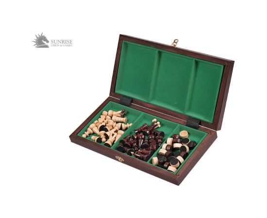 Sunrise Šahs un dambrete Mazais 350x175x45mm, karalis 60mm Galda spēles