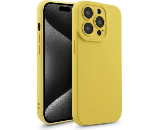 Fusion Softy izturīgs silikona aizsargapvalks Apple iPhone 15 dzeltens
