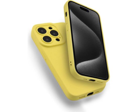 Fusion Softy izturīgs silikona aizsargapvalks Apple iPhone 15 dzeltens