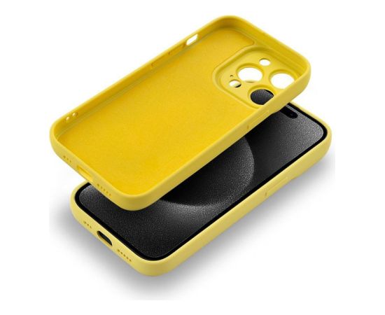 Fusion Softy izturīgs silikona aizsargapvalks Apple iPhone 15 dzeltens
