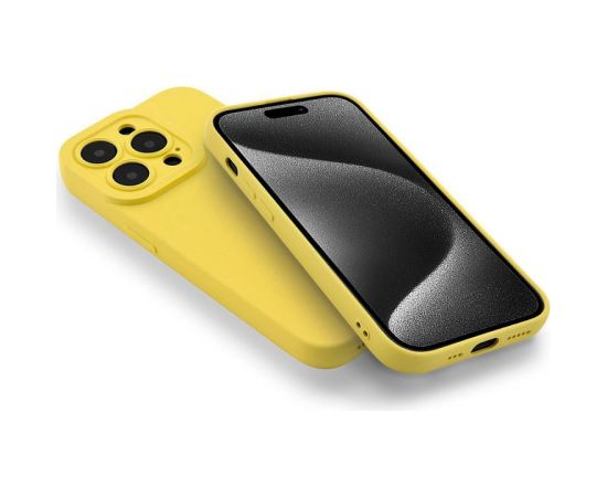 Fusion Softy izturīgs silikona aizsargapvalks Apple iPhone 15 dzeltens
