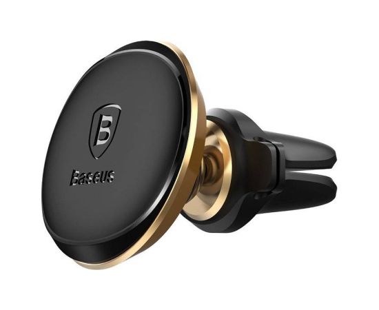 Baseus Magnetic Air Vent Car Mount Holder with cable clip Gold