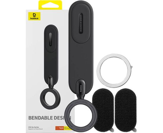Baseus C02 Magnetic Phone Holder Car Mount (black) Telefonu Turētāji Auto Velo Moto