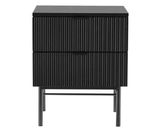 Night stand SEQUENCE with 2-drawers 45x40xH55cm, 3D black