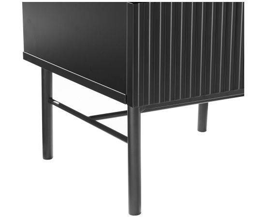 Night stand SEQUENCE with 2-drawers 45x40xH55cm, 3D black