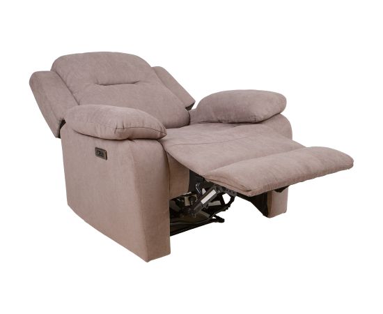 Recline armchair LOWRI electric, taupe