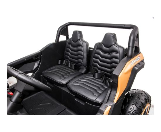 Bērnu divvietīgs kvadricikls Buggy A032, zelta krāsā