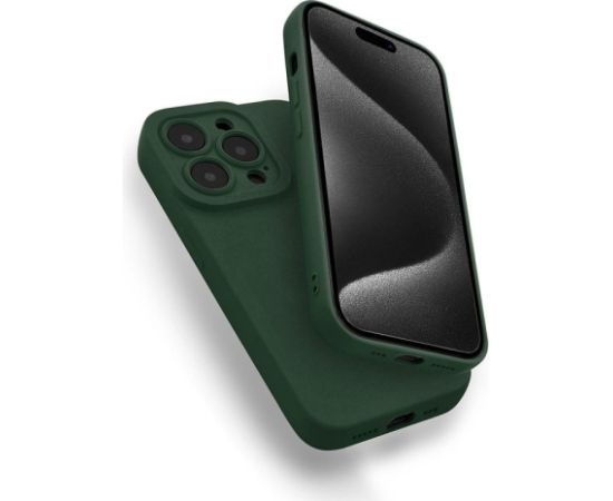 Fusion Softy izturīgs silikona aizsargapvalks Apple iPhone 15 Plus zaļš