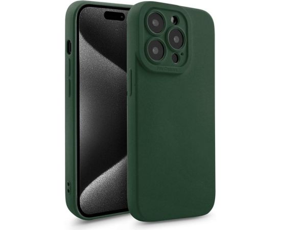 Fusion Softy izturīgs silikona aizsargapvalks Apple iPhone 15 Pro Max zaļš