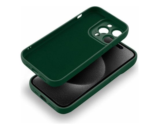 Fusion Softy izturīgs silikona aizsargapvalks Apple iPhone 15 Pro zaļš