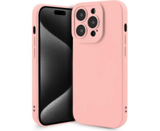 Fusion Softy izturīgs silikona aizsargapvalks Apple iPhone 15 Plus rozā