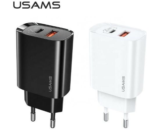 USAMS Ład. siec. 1xUSB-C+1xUSB T35 20W (only head) PD3.0 +QC3.0 Fast Charging biały|white CC121TC01 (US-CC121)