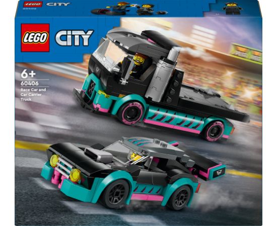 LEGO City Samochód wyścigowy i laweta (60406)