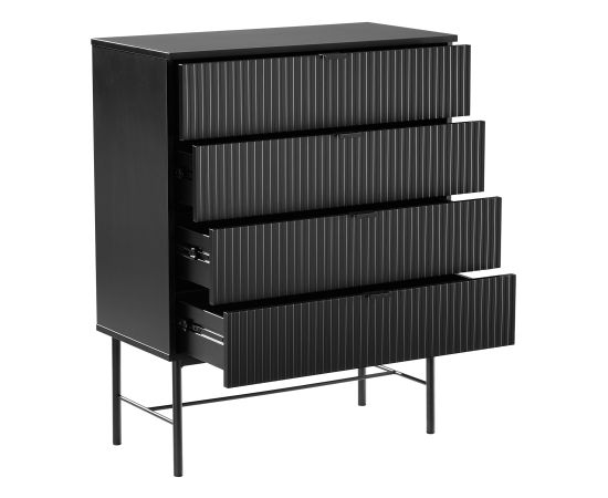 Side board SEQUENCE 179x40xH100cm, 3D black