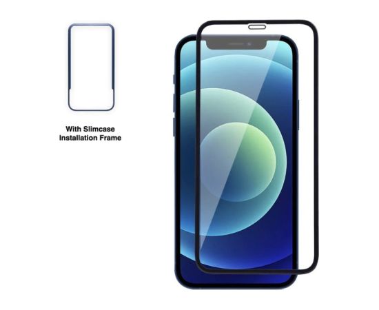Fusion EDGE 5D tālruņa rūdīts stikls ar uzstādīšanas rāmi iPhone 12 Pro Max tālrunim